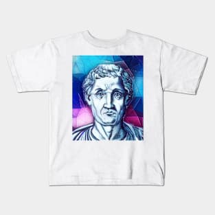 Anicius Manlius Severinus Boethius Snowy Portrait | Boethius Artwork 13 Kids T-Shirt